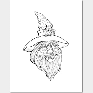 Old wizard from fairyland Posters and Art